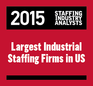 2015 SIA Largest Industrial Staffing Firm in US Logo